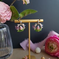 Image 2 of Pink Flower Mini Detachable Earrings P7 | Shoujo Fairytale