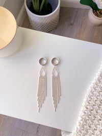 Image 4 of Waterfall Rhinestone Tassels (Silver)