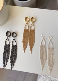 Image 5 of Waterfall Rhinestone Tassels (Gold)