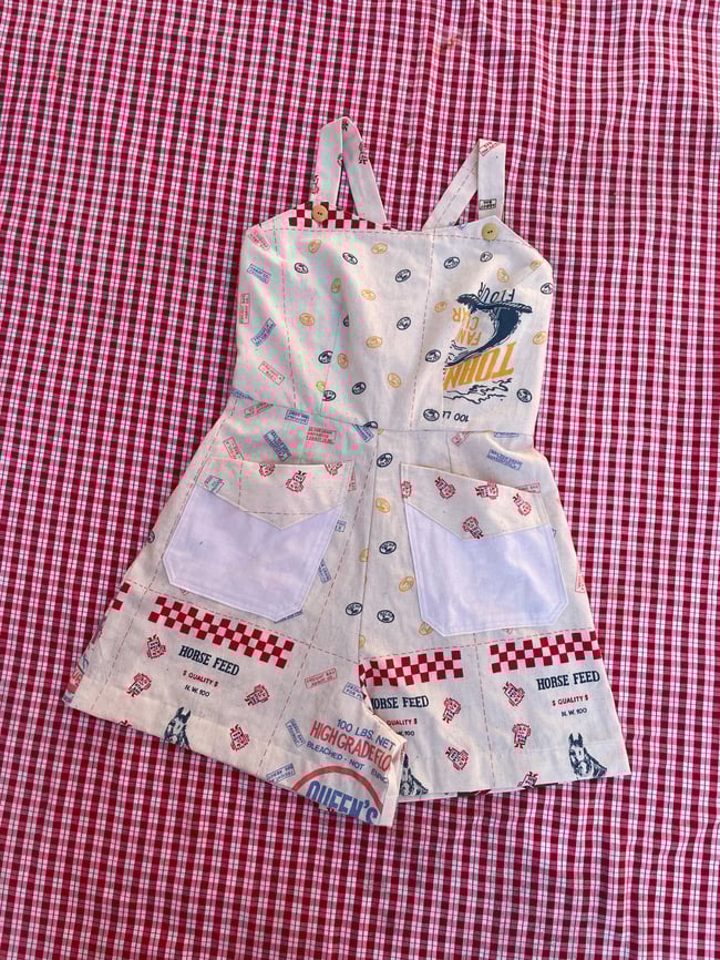 Ruth Overalls in feedsacks MEDIUM