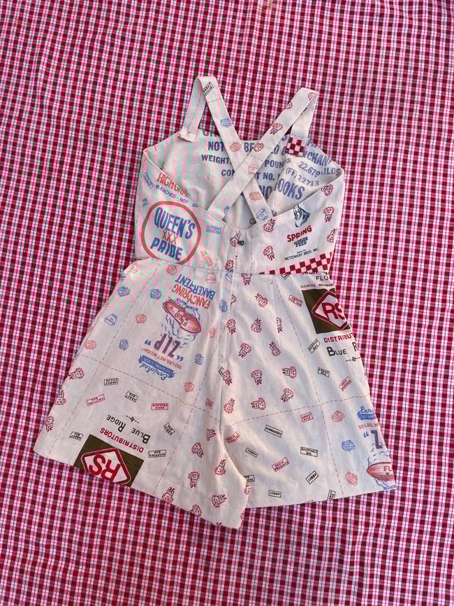 Ruth Overalls in feedsacks MEDIUM