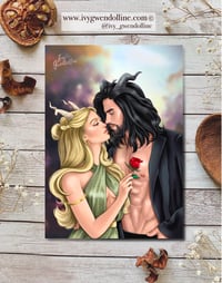 Image 3 of Hades & Persephone Inspired fan art Print / Sticker / Button Pin 