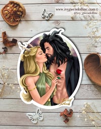 Image 4 of Hades & Persephone Inspired fan art Print / Sticker / Button Pin 