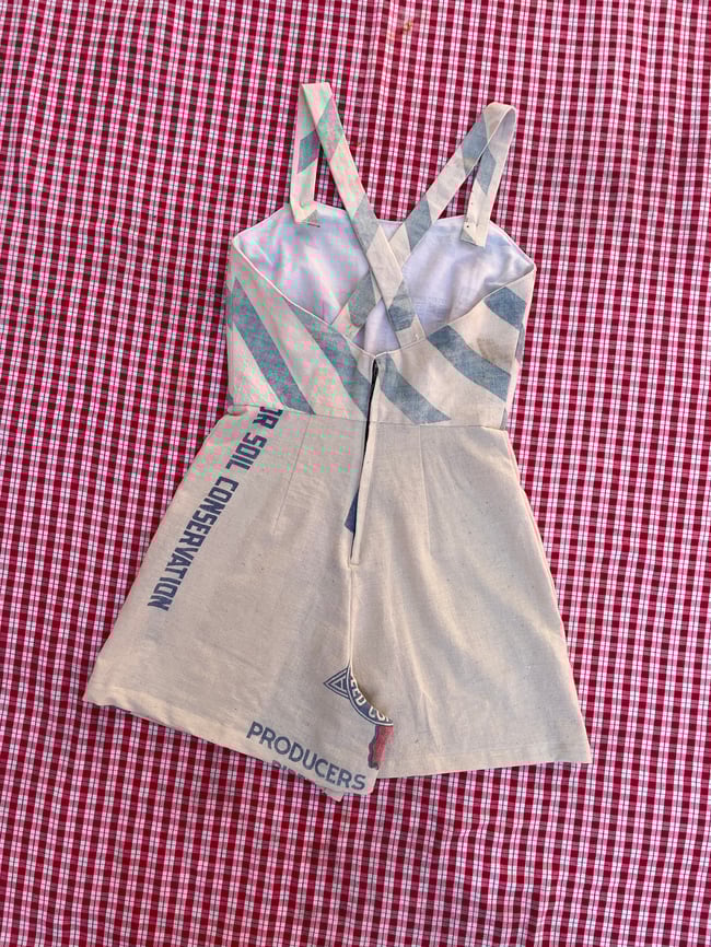 Ruth Overalls in feedsack SMALL