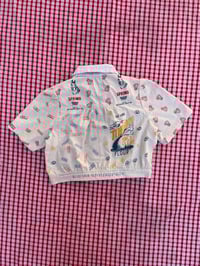 Image 2 of Feedsack Crop Blouse LARGE