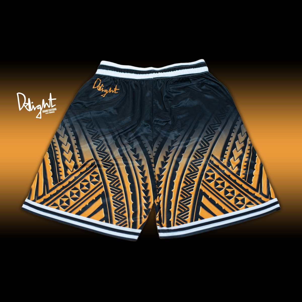 Hawaii Islands Athletic Gold Tribal - Basketball Shorts