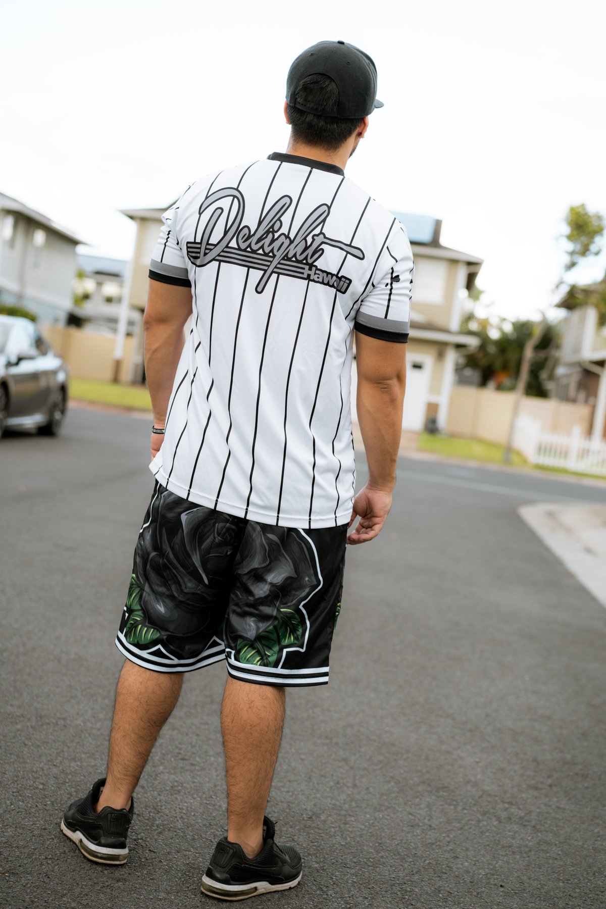 Aloha Islands Black/Grey Rose - Basketball Shorts