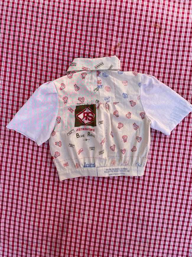 Feedsack Cropped Blouse SMALL