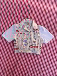 Image 1 of Feedsack Cropped Blouse SMALL