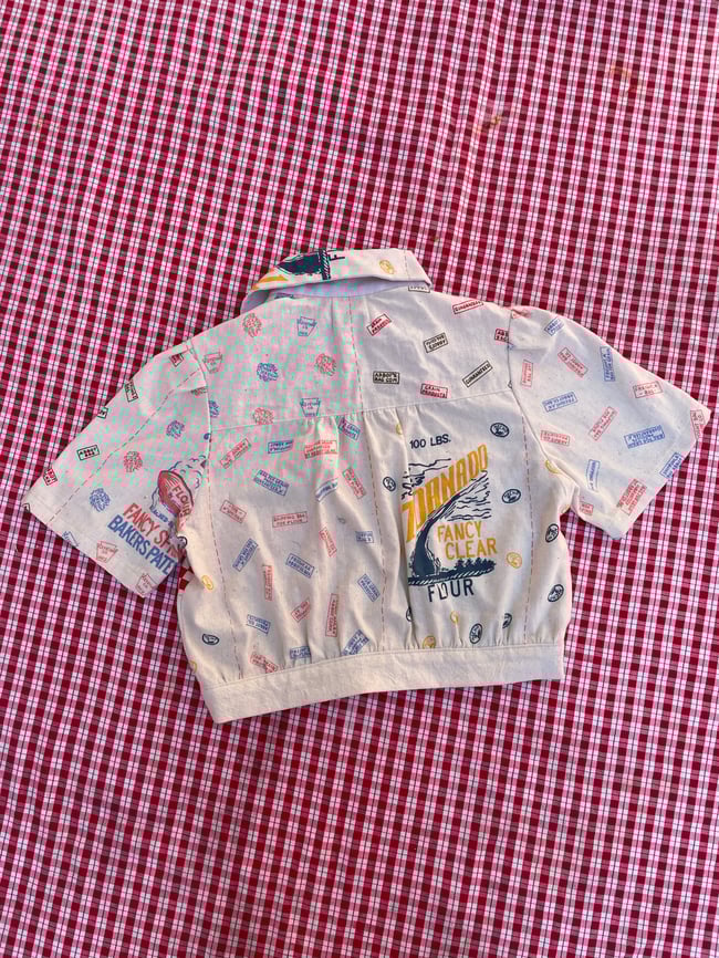 Feedsack Cropped Blouse MEDIUM