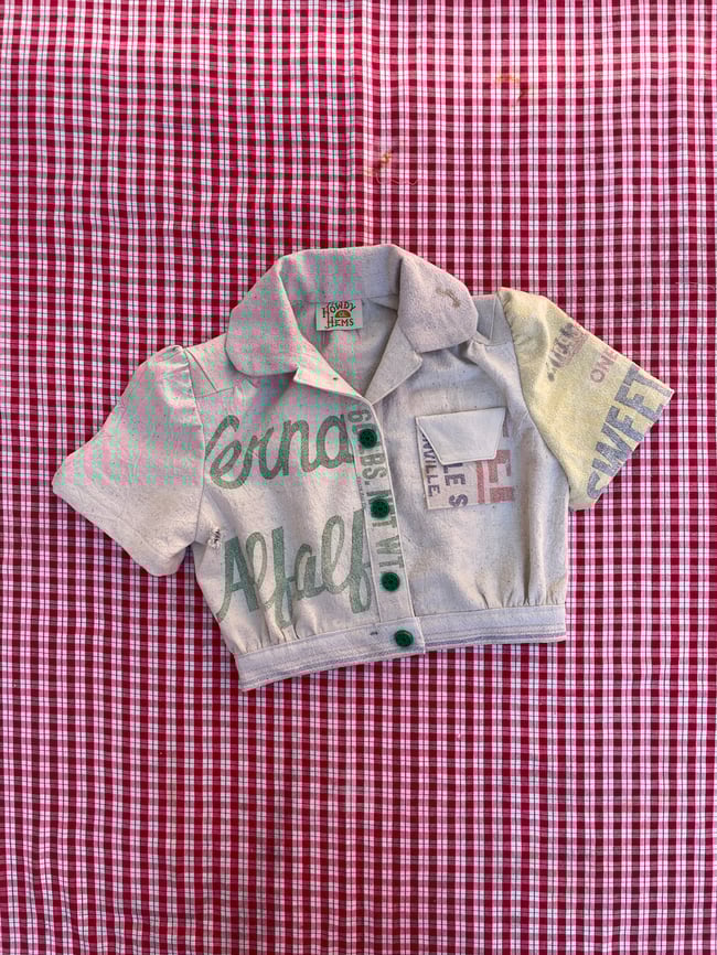 Riverside Cropped Blouse SMALL