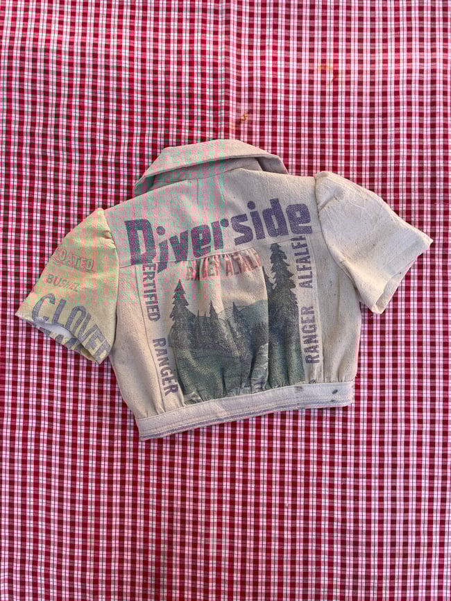 Riverside Cropped Blouse SMALL