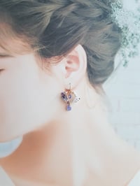 Image 5 of Purple Tanzanite Dangle Earrings PR8 | Shoujo Fairytale