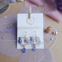 Image 1 of Purple Tanzanite Dangle Earrings PR8 | Shoujo Fairytale