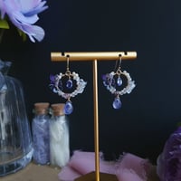 Image 4 of Purple Tanzanite Dangle Earrings PR8 | Shoujo Fairytale