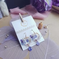 Image 2 of Purple Tanzanite Dangle Earrings PR8 | Shoujo Fairytale