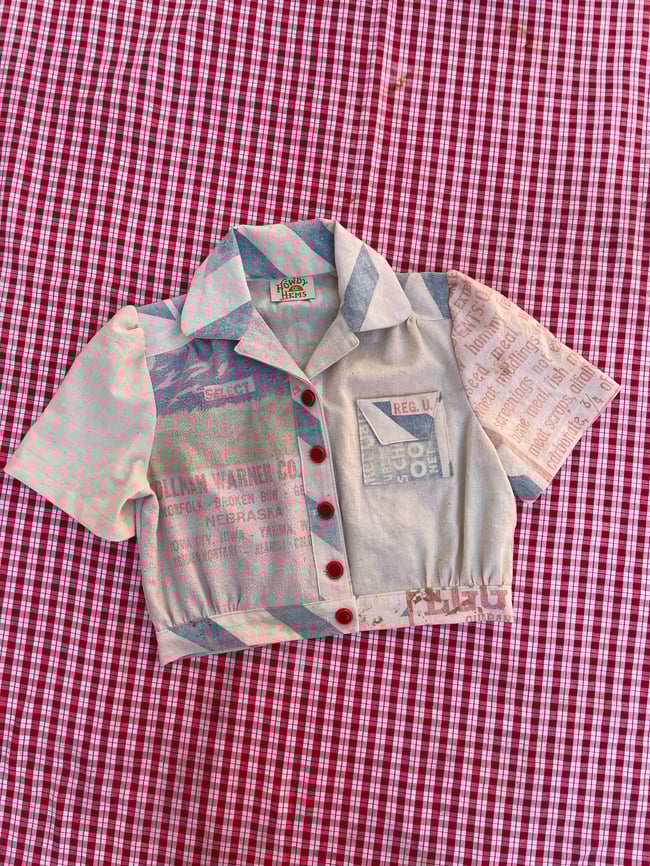 Full- O-Pep Cropped Blouse MEDIUM