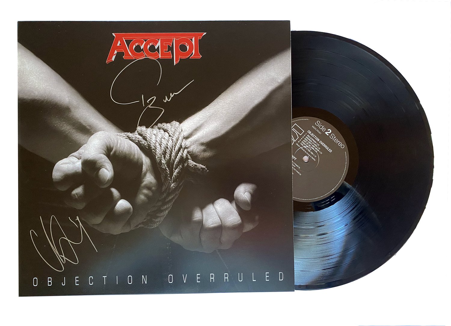 Image of ACCEPT - Objection Overruled - AUTOGRAPHED VINYL LP PREDATOR VINYL