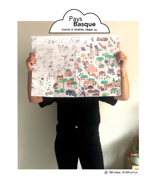 " Poster de coloriage " (trois au choix)