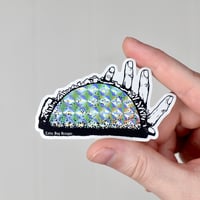 Image 1 of Hand Taco Prismatic Vinyl Sticker