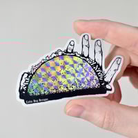 Image 3 of Hand Taco Prismatic Vinyl Sticker