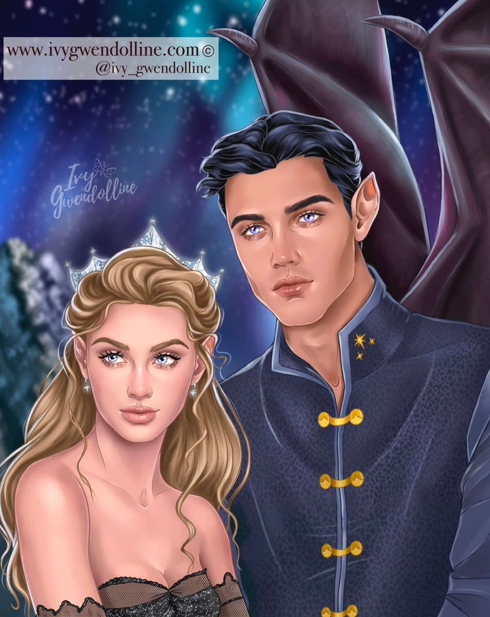 Feyre and Rhysand - SJM Licensed Print / Button Pin | Ivy Gwendolline