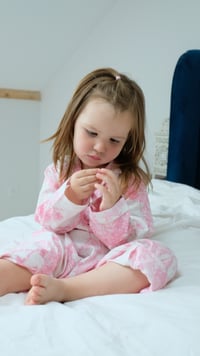 Image 3 of Pyjama enfant - Toile de Jouy rose