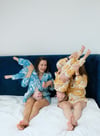 Pyjama enfant - Toile de Jouy turquoise