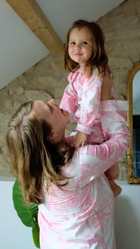 Image 1 of Pyjama femme - Toile de Jouy rose jambes longues