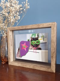 Image 2 of Superhero embroidered pet portrait photo