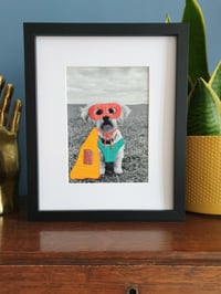 Image 3 of Superhero embroidered pet portrait photo
