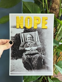 Image 1 of Nope, embroidered photo art print