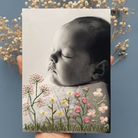 Image 4 of Floral Embroidered Baby Photograph 