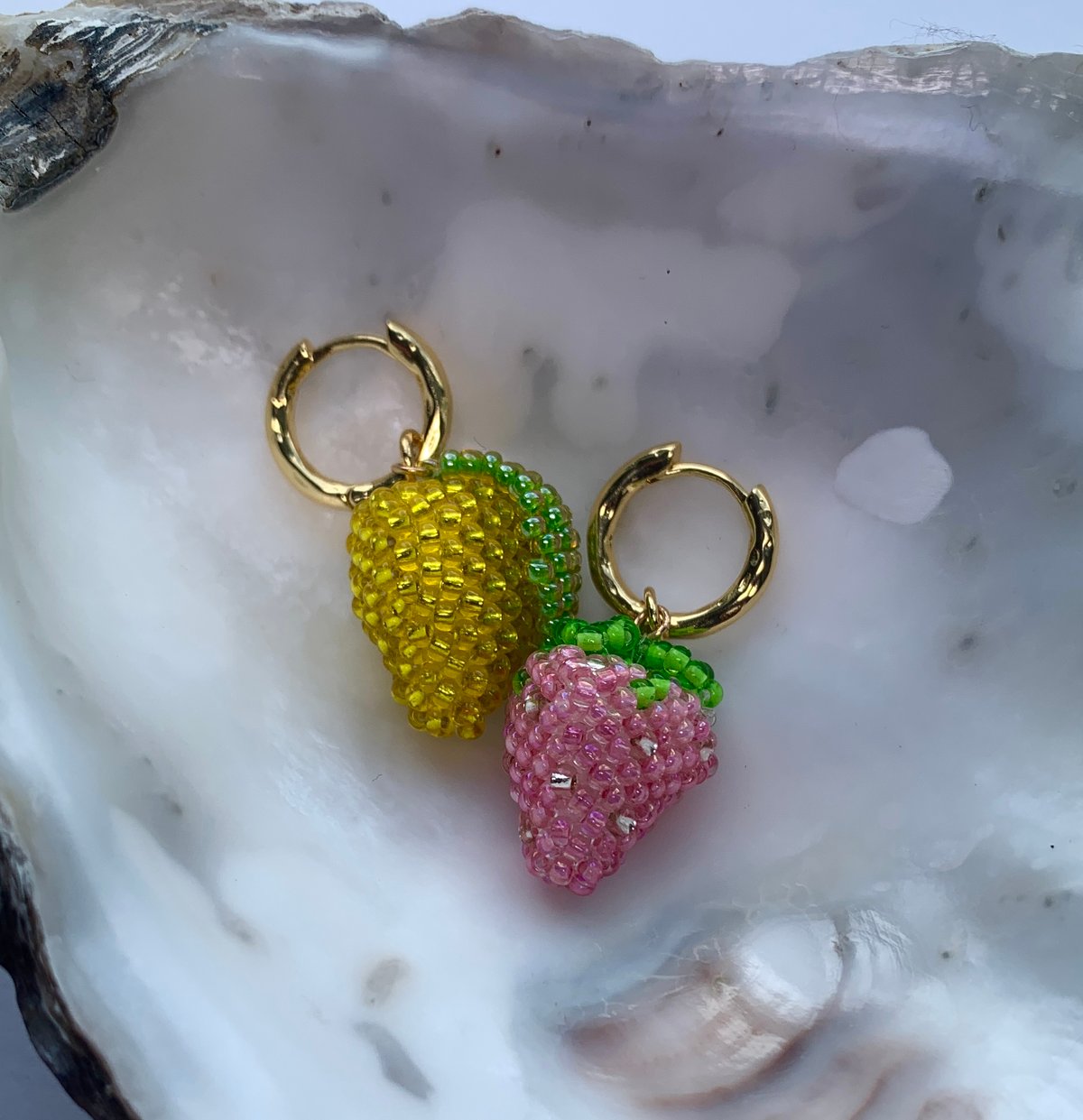 Image of Beaded fruits earrings
