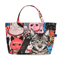 Image 2 of "Temple Street Cats" XXL beach bag