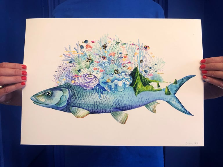 Hawaiian Coral Bleaching print Image 2