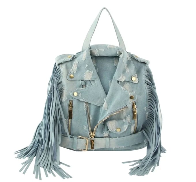 Image of Denim Moto backpack 