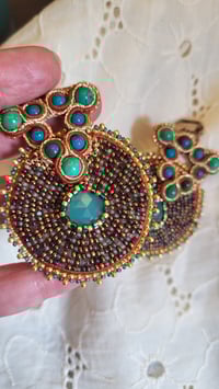 Image 2 of Boucles d'oreilles brodées HABANA