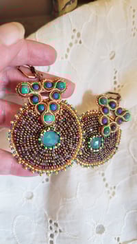 Image 3 of Boucles d'oreilles brodées HABANA