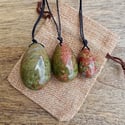 Unakite yoni egg and wand set