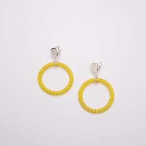 Image of Yellow circle earrings
