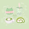 Matcha Theme Stickers