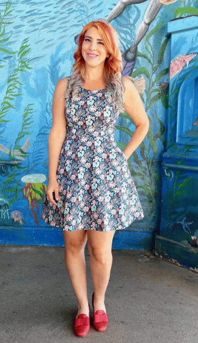 Image of Coral Skater Dress