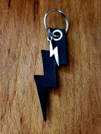 Leather Lighting Bolt Keychain