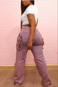 Image 1 of Dusty Pink Cargo Pants