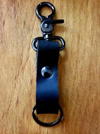 Black Leather Keychain