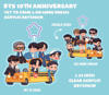 BTS 10TH  ANNIVERSARY  KEYCHAIN