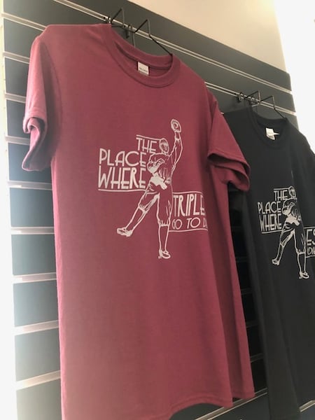 Image of Where Triples Go To Die T-shirt MAROON