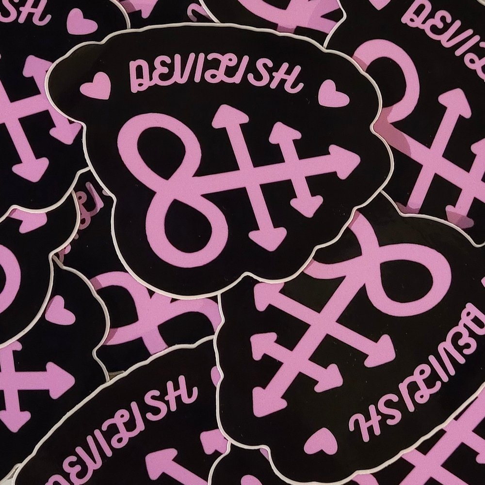 Image of DEVILISH Large Vinyl Stickers