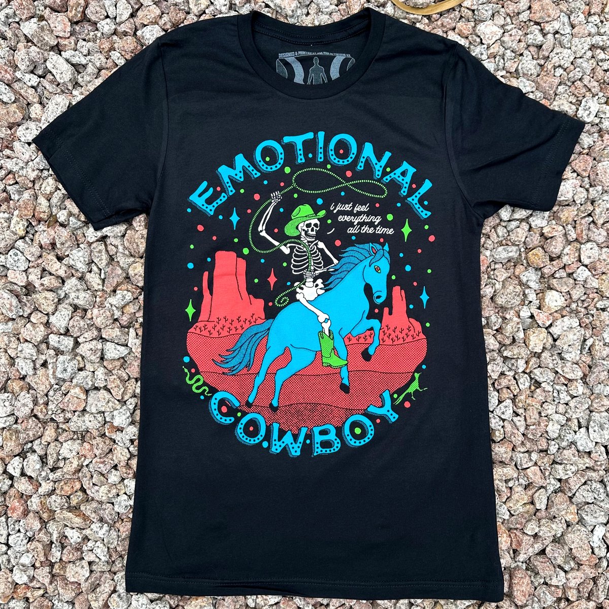 Emotional Cowboy Black Tee